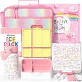 Fimibuke front packaging showing full kids lunch set and organized gift box benefit