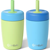Fimibuke front view of 12 oz cup showing colorful design and lid for quick recognition
