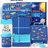 Fimibuke front packaging showing full 7-piece kids lunch kit and gift box benefit