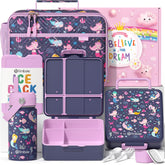 Fimibuke front view of full 7-piece bento set showing organized lunch