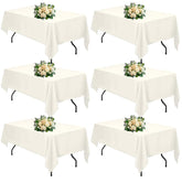 FINDYOU ivory tablecloth front packaging shows pack of six and clean styling benefit