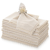 FINGERCRAFT ivory napkins front pack showing clean packaging and elegant presentation