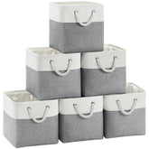 FinishingBo front view of six-pack bins showing neat storage benefit