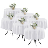 Fitable front view of six-pack tablecloths showing clean packaging and value