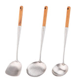 FJNATINH front view of spatula and ladle set showing durable design