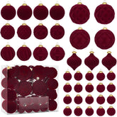 FLAGLY burgundy ornament pack front view showing full 46-piece set and color