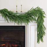 FLAGLY garland full-length mantel display adds instant festive curb appeal