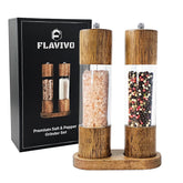 FLAVIVO front view on wooden tray shows elegant presentation and tidy countertop