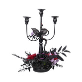 FLOROAD front view of candelabra showing gothic centerpiece and stable base
