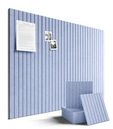 Fluxynara front view of soft periwinkle tile set showing neat packaging and organized look