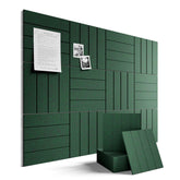 Fluxynara front view of pine green bulletin board showing clean display benefits