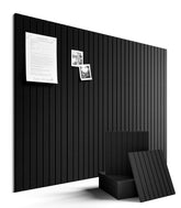 Fluxynara front view of full 48x36 black felt board showcasing organized workspace