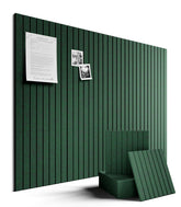 Fluxynara front view pine green bulletin board showing clean display surface and color