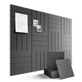 Fluxynara front view of full 48x36 charcoal felt board showing organized workspace