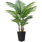 Flydeer palm tree front view showing full height and elegant planter benefit: instant greenery