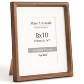 FLYJOE walnut frame front view shows elegant display and lasting finish