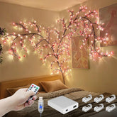 FNHMSL front full vine showing 5.25ft cherry blossom lights creating warm ambiance
