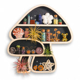 FNYDOX mushroom shelf front view showing cute shape and neat display