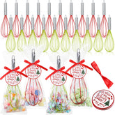 FoldTier front packaging showing 24-piece whisk set and included bags for gifting