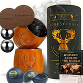 Forestcraft jujube wood glasses front packaging showing gift-ready box and contents