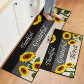 Forfunyou front view of two-piece sunflower rug set showing cheerful décor and comfort