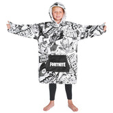 Fortnite front view wearable blanket showing design and cozy fit