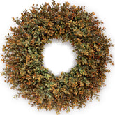 FOTEEWL wreath on front door adding warm autumn curb appeal