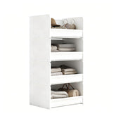 FOUCSSOMEI front view showing full 4-tier organizer and tidy storage