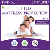Four Seasons Essentials front packaging showing Twin XL protector and benefits