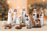 Fovths front view showing full nativity set on display, decorative impact