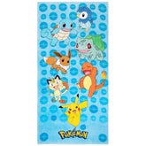 Franco Pokemon full towel front view showing characters and bright colors for fun
