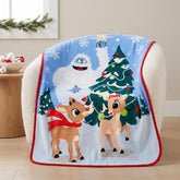 Franco Rudolph front print showing colorful characters and holiday scene, cozy appeal