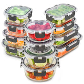Freshware front packaging showing full 24-piece glass set and organization benefit