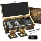 Frolk pine box packaging showing complete gift set and elegant presentation