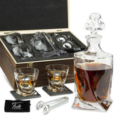 Frolk twister decanter front view showing elegant pour and display benefit