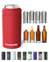 Frost Buddy front view showing crimson insulated exterior and sleek silhouette