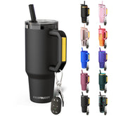 Frost Buddy front view of 40oz tumbler showing sleek black finish and capacity benefit