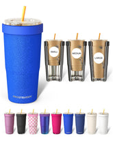 Frost Buddy front view of Royal Glitz tumbler showing sleek design and portability