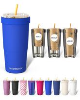 Frost Buddy front view of Royal Blue tumbler showing sleek profile and capacity