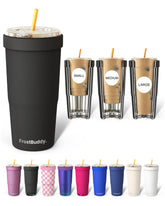 Frost Buddy front view showing tumbler shape and finish for durable use