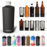 Frost Buddy front view showing sleek black insulated cooler and secure fit
