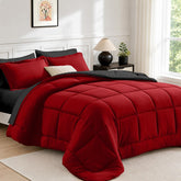 FUANNA front view of full king 7-piece set showing finished bed and style benefit