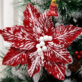 FuleHouzz front view of ten poinsettia stems showing full set benefit