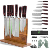 FULLHI front view with magnetic block showing organized knives and quick access