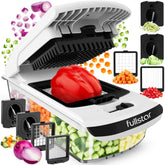 fullstar front view showing compact chopper and packaging, quick prep benefit