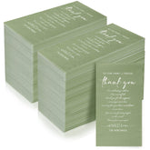 Fumete front packaging showing sage green napkins and thank you print, elegant presentation
