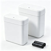 funest front view pair showing space-saving white cans and neat design