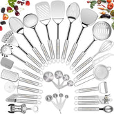 Fungun front packaging showing full 28-piece stainless steel set with durable storage benefit