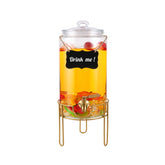 FUREEY front view glass dispenser showing clear jar and neat presentation benefit