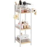 FURFUN front view of slim shelf showing compact vertical storage benefit